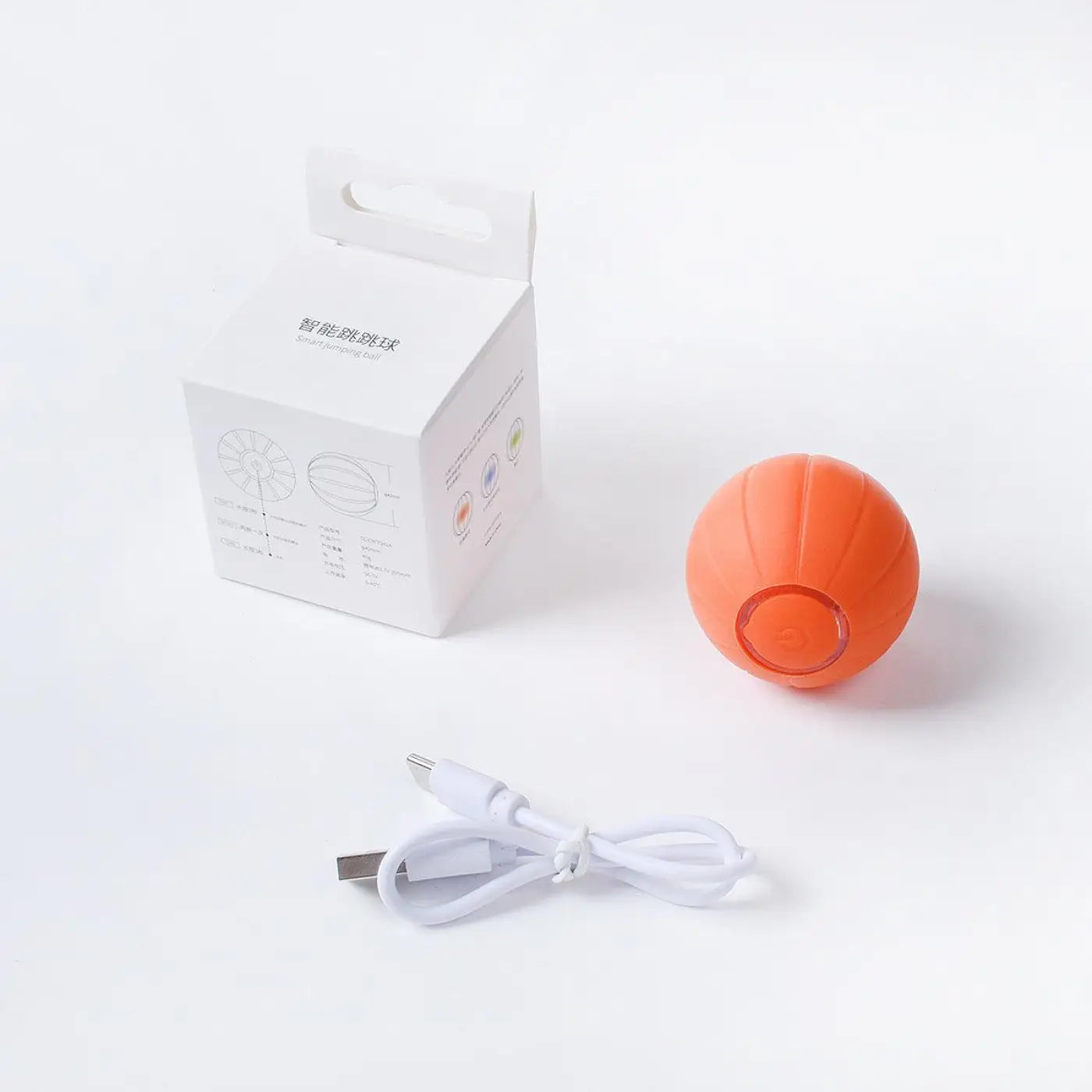 The Ball Depot Cat Toys: Orange Cat Bounce Ball