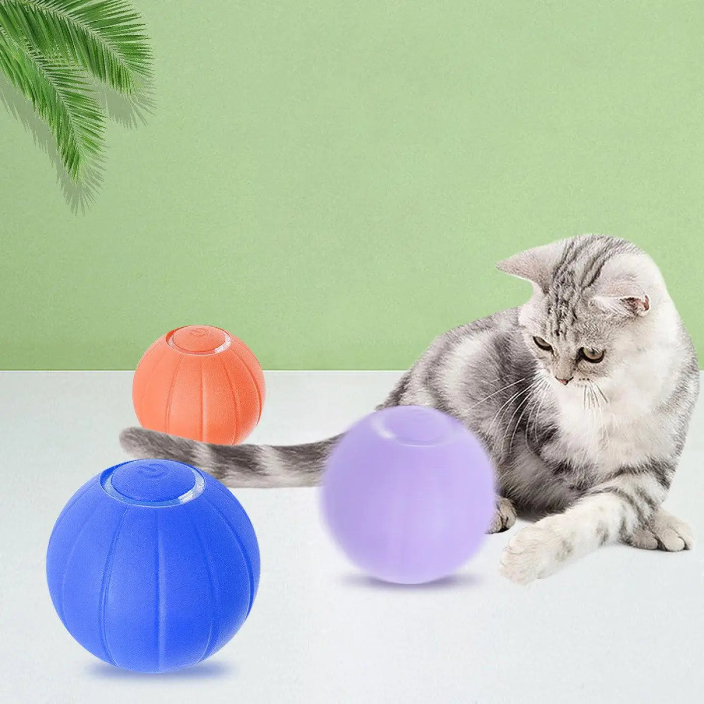 The Ball Depot Cat Toys: Orange Cat Bounce Ball