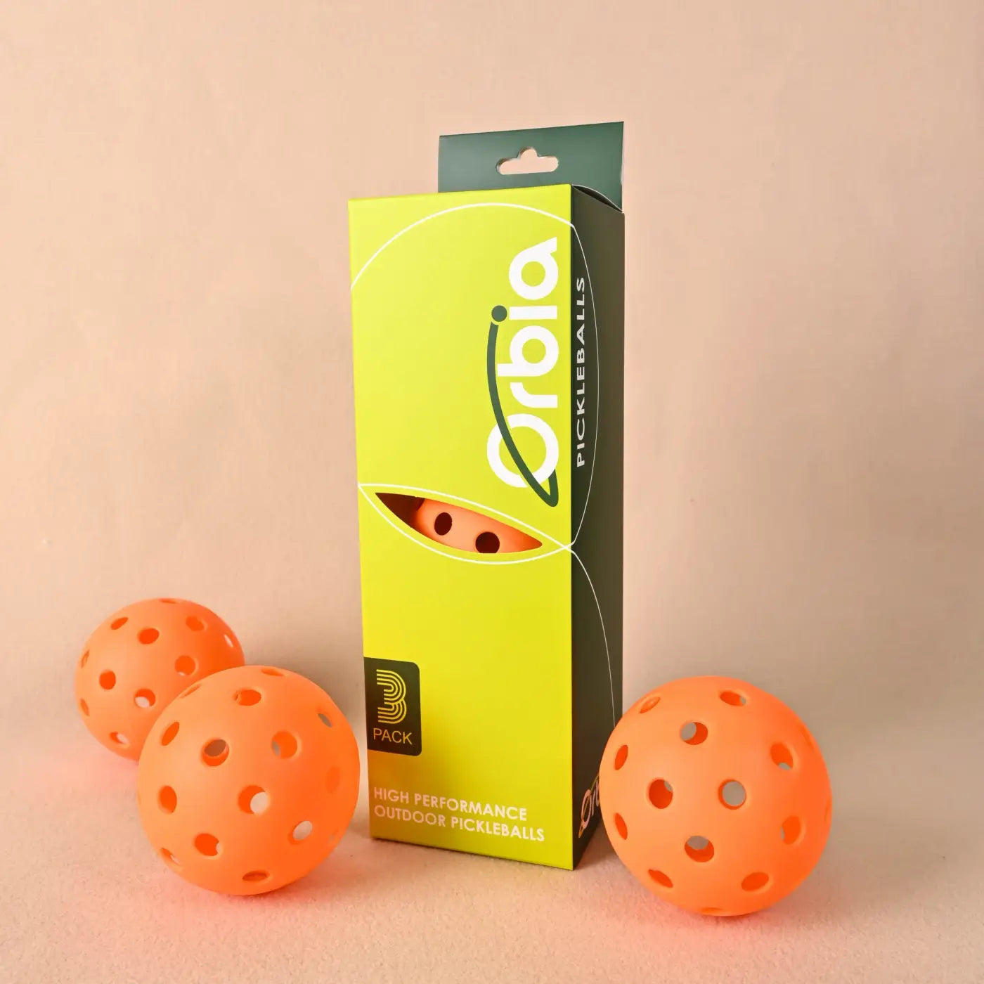 The Ball Depot : Orbia Sports 3Pcs Durable Pickleball Balls Outdoor 40 Holes Training Pickleball Accessories 74mm Standard Pickle Balls