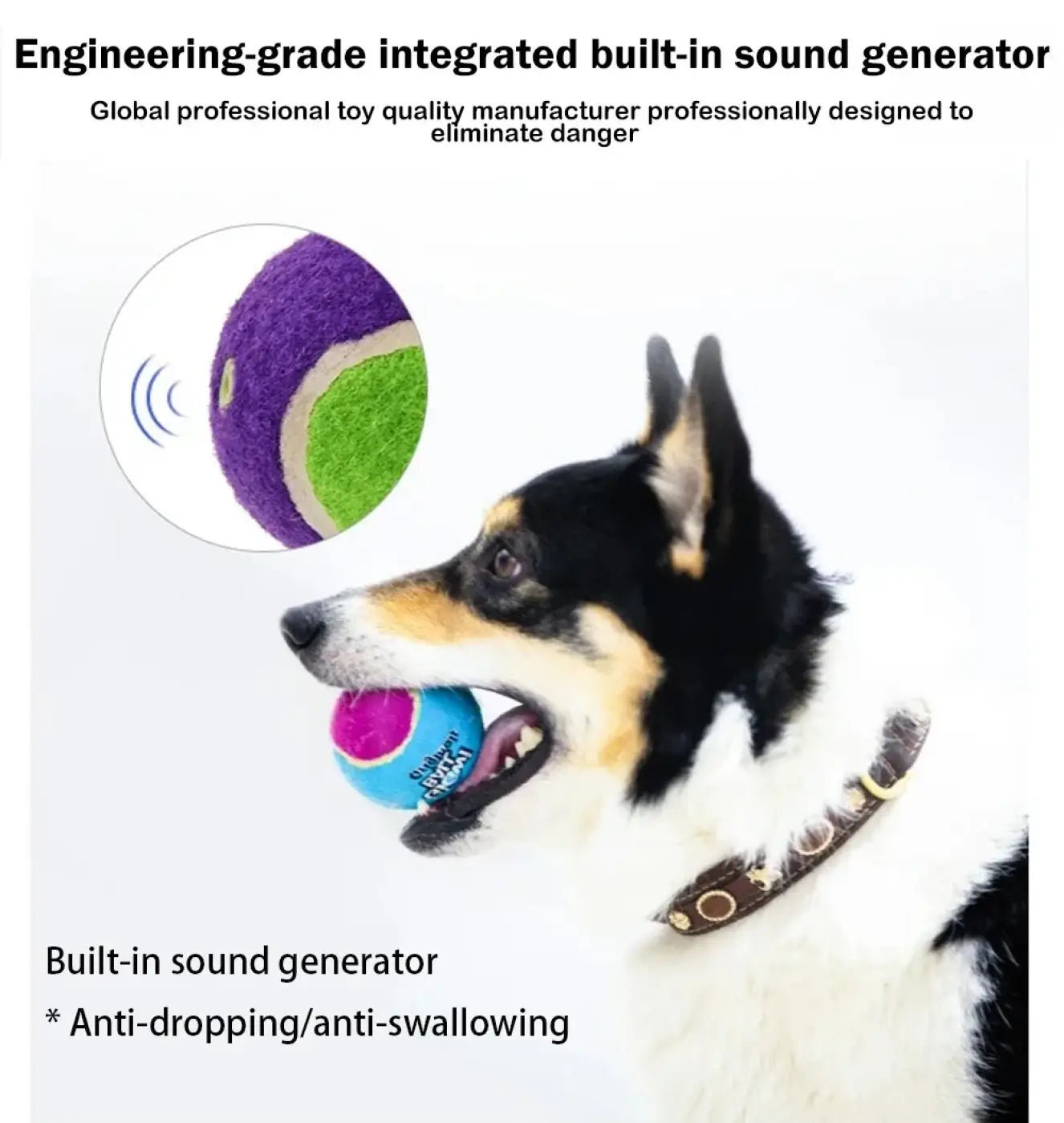 The Ball Depot dog balls: OUZEY 4Pcs/Set Pets Dog Squeaky Tennis Ball