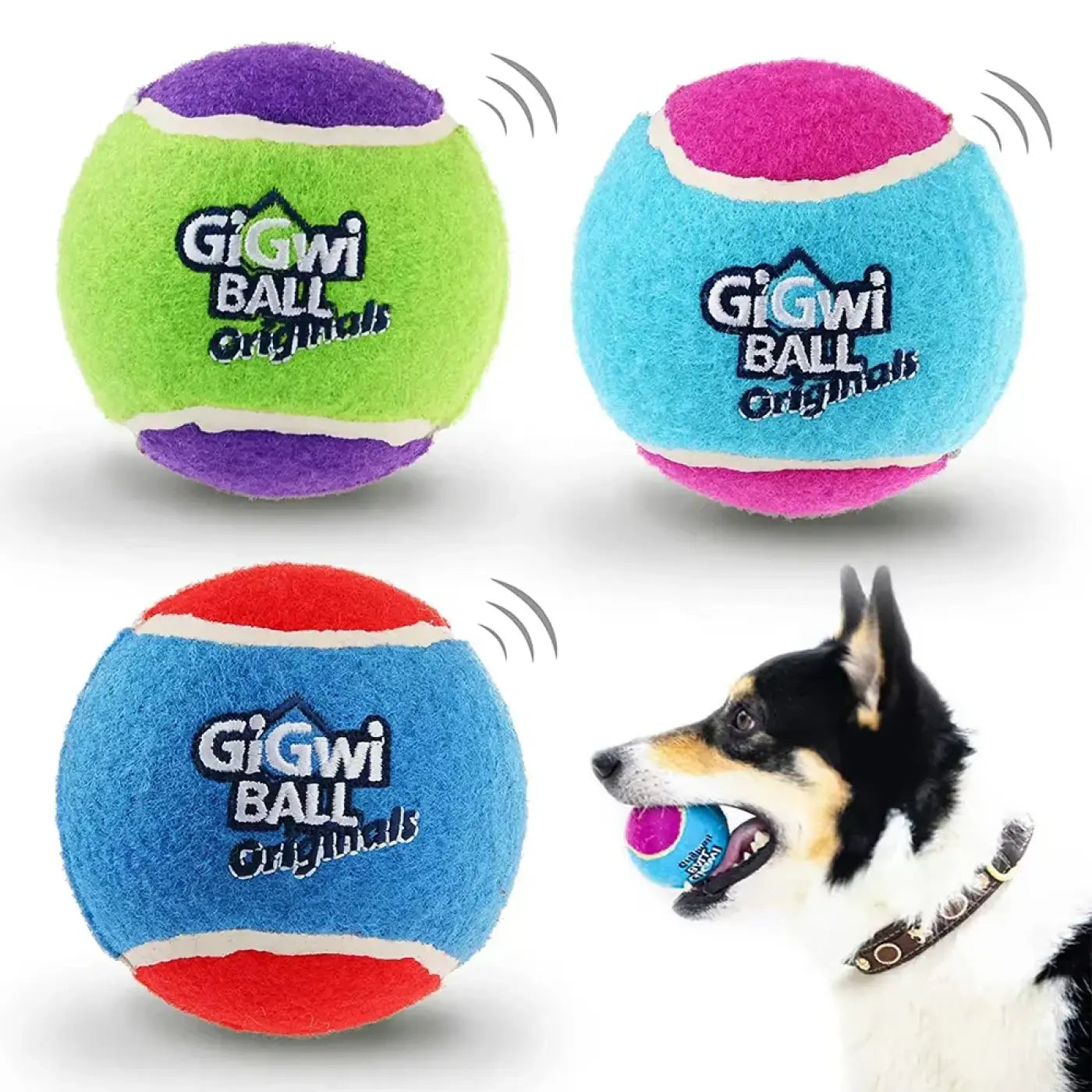 The Ball Depot dog balls: OUZEY 4Pcs/Set Pets Dog Squeaky Tennis Ball