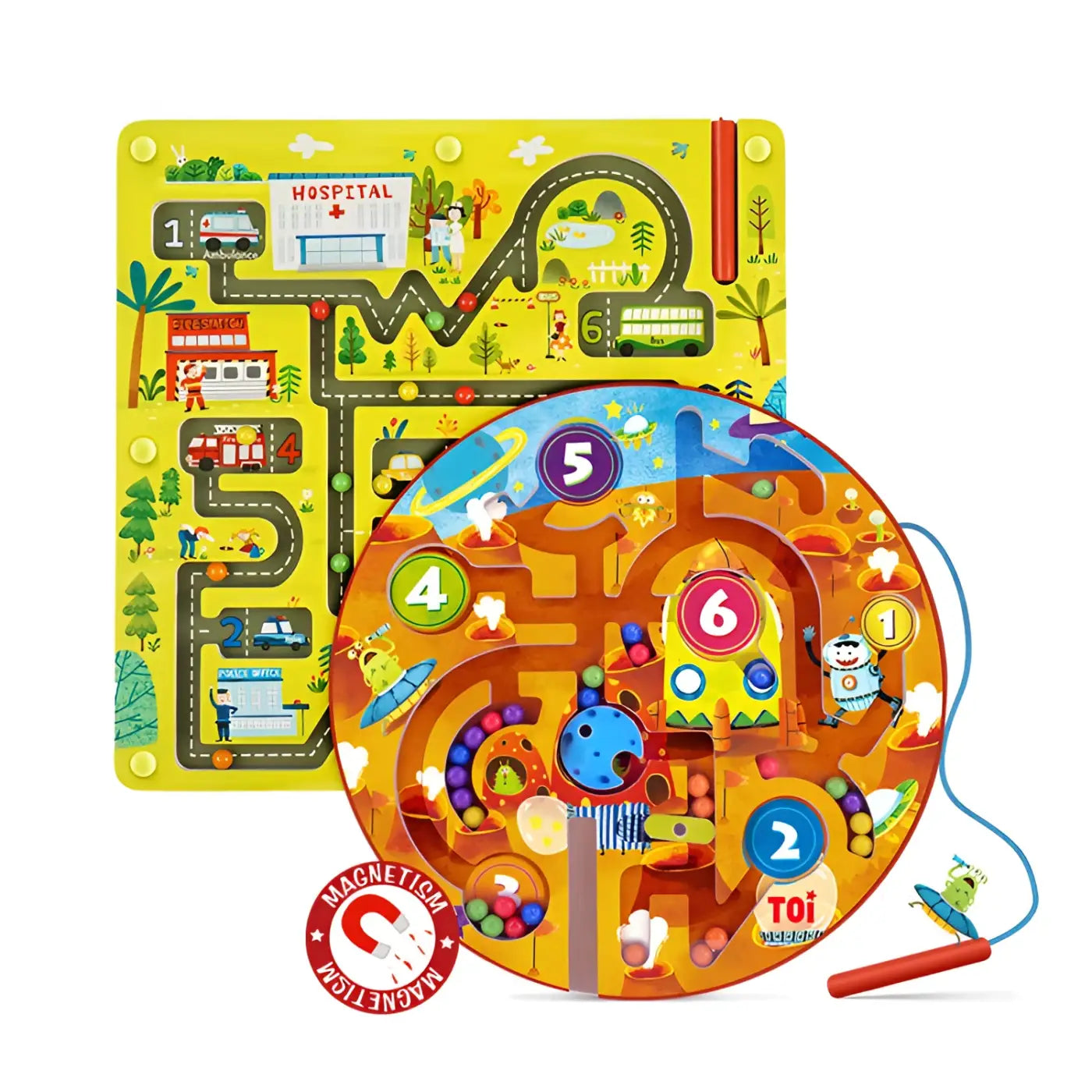 The Ball Depot puzzle ball: Palm Wooden Magnetic Puzzle Ball Maze