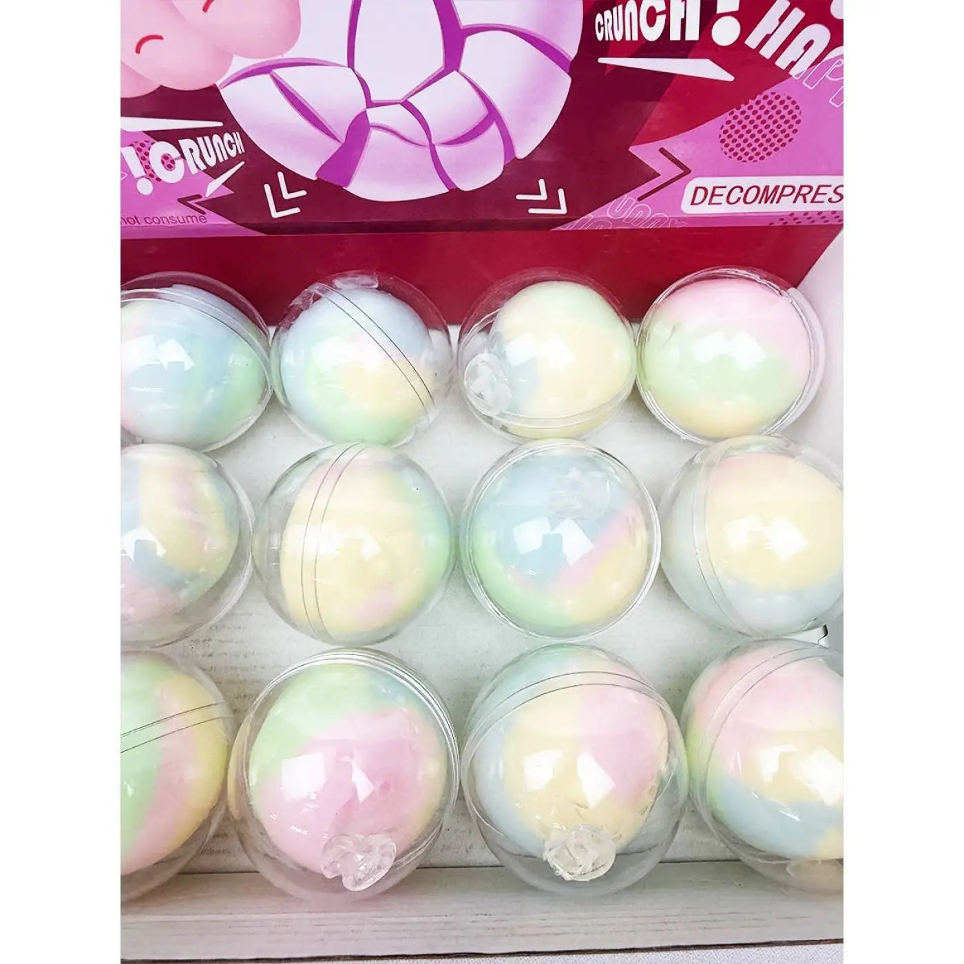Love and Repeat squish ball: Pastel Wax Cracking Crispy Stress Ball