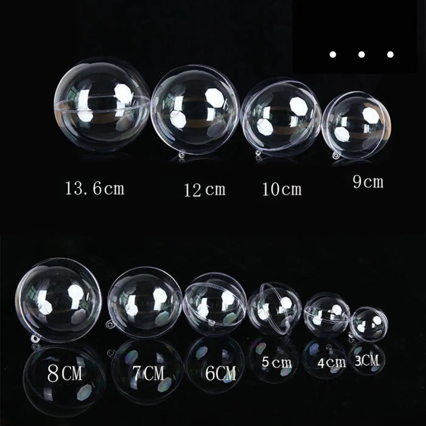 The Ball Depot transparent balls: Pendant transparent colored balls