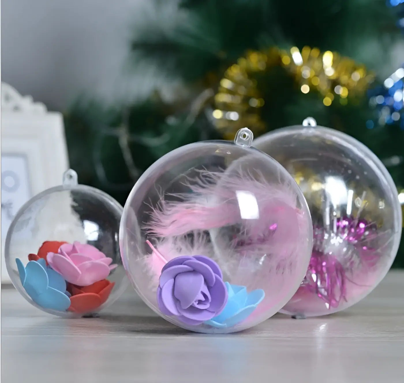 The Ball Depot transparent balls: Pendant transparent colored balls