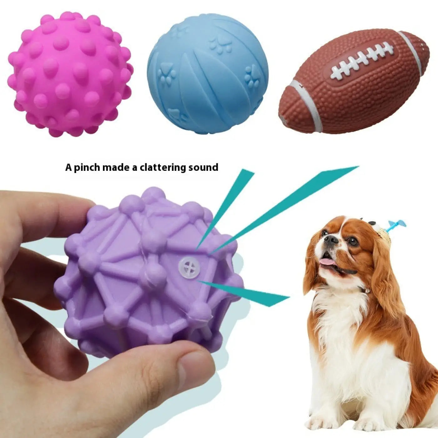 The Ball Depot dog ball: Pet Sound Rubber Simulation Bite-resistant Ball