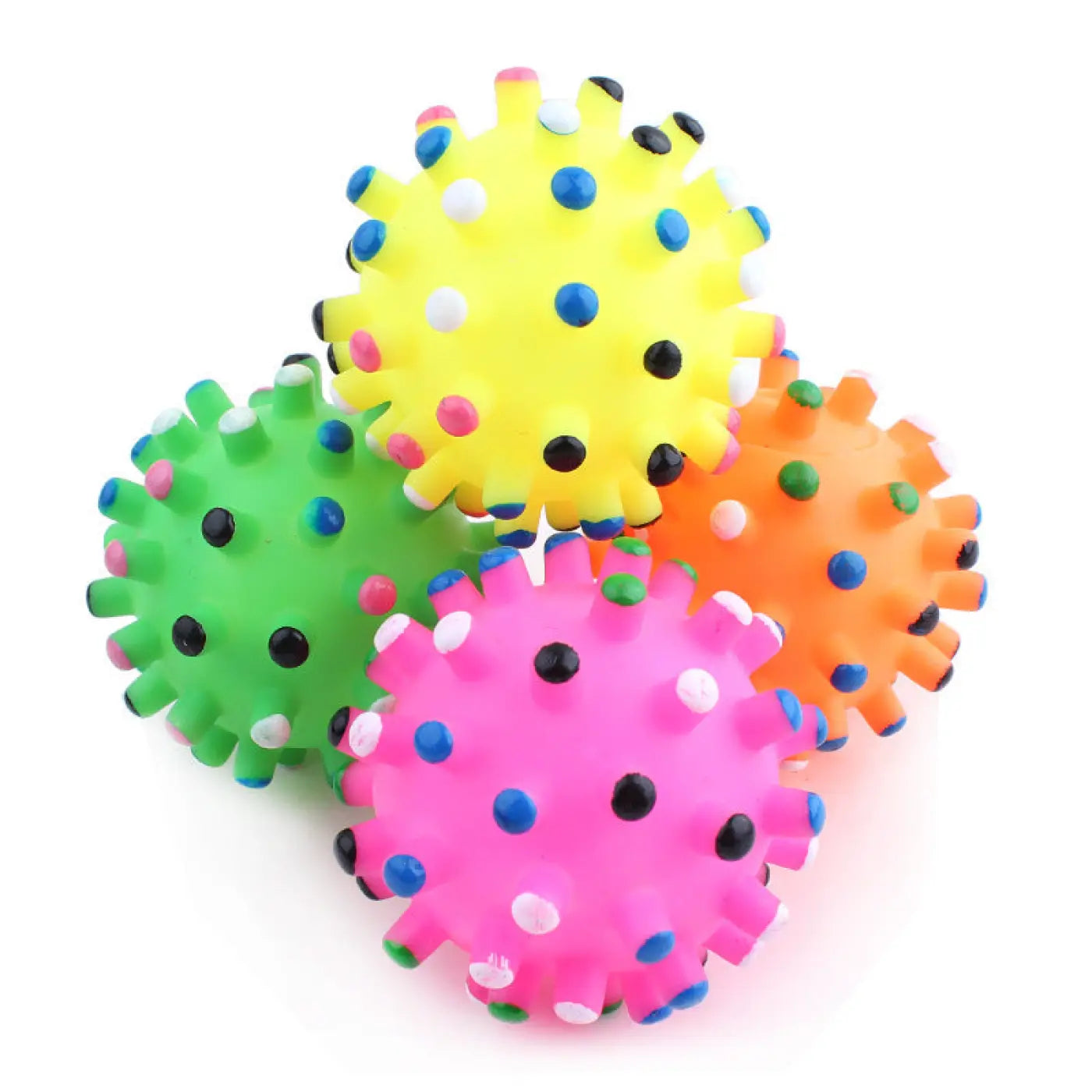 The Ball Depot dog ball: Pet Sounding Vinyl Thorn Bite Resistant Ball