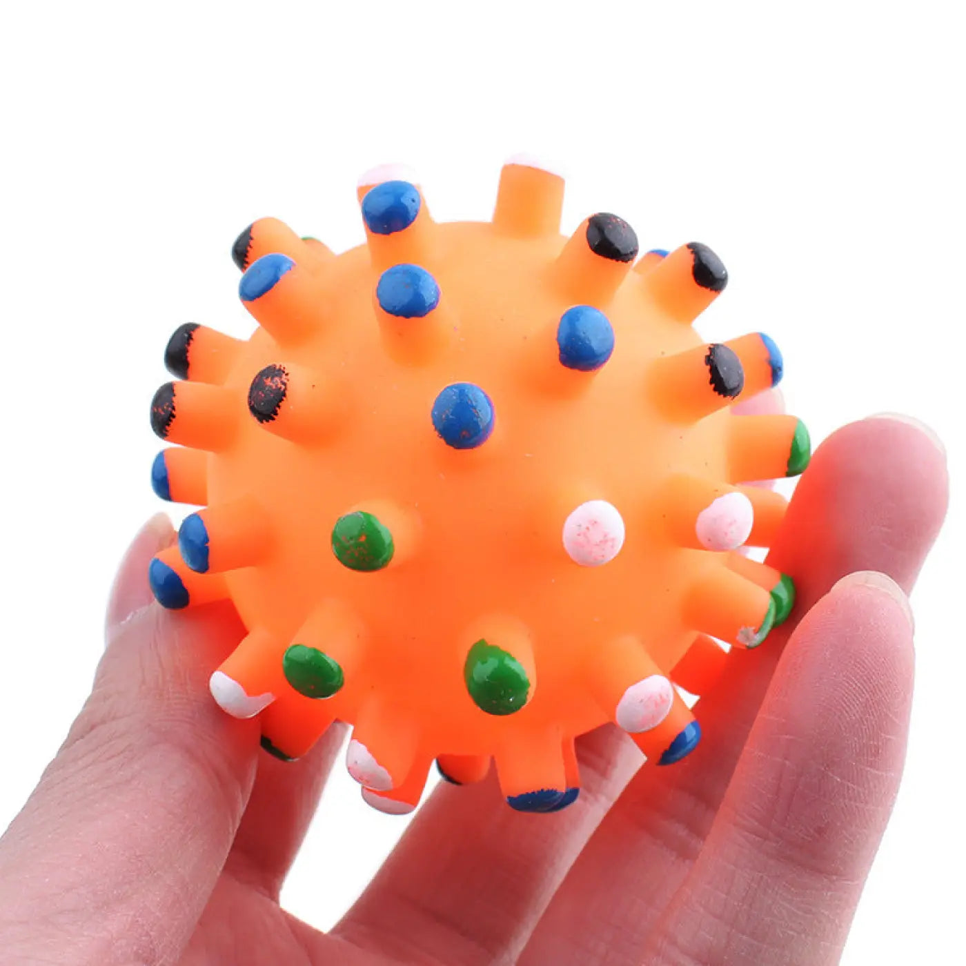 The Ball Depot dog ball: Pet Sounding Vinyl Thorn Bite Resistant Ball