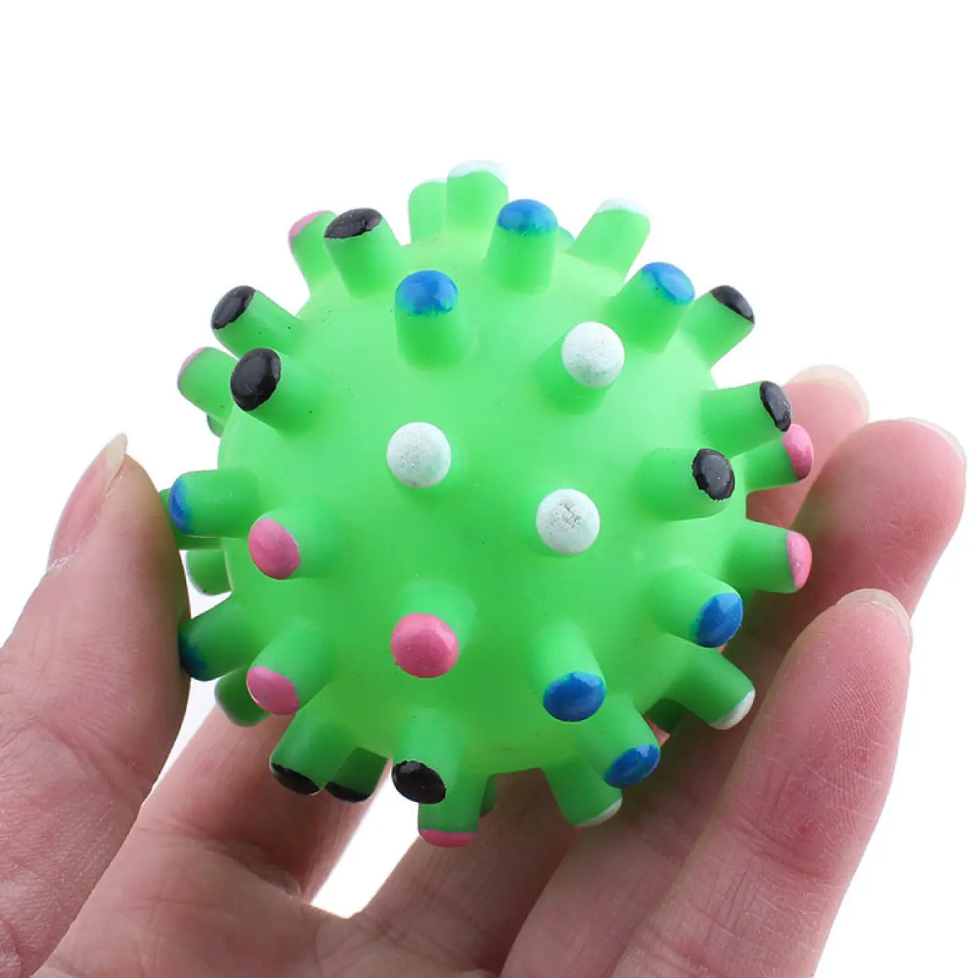 The Ball Depot dog ball: Pet Sounding Vinyl Thorn Bite Resistant Ball