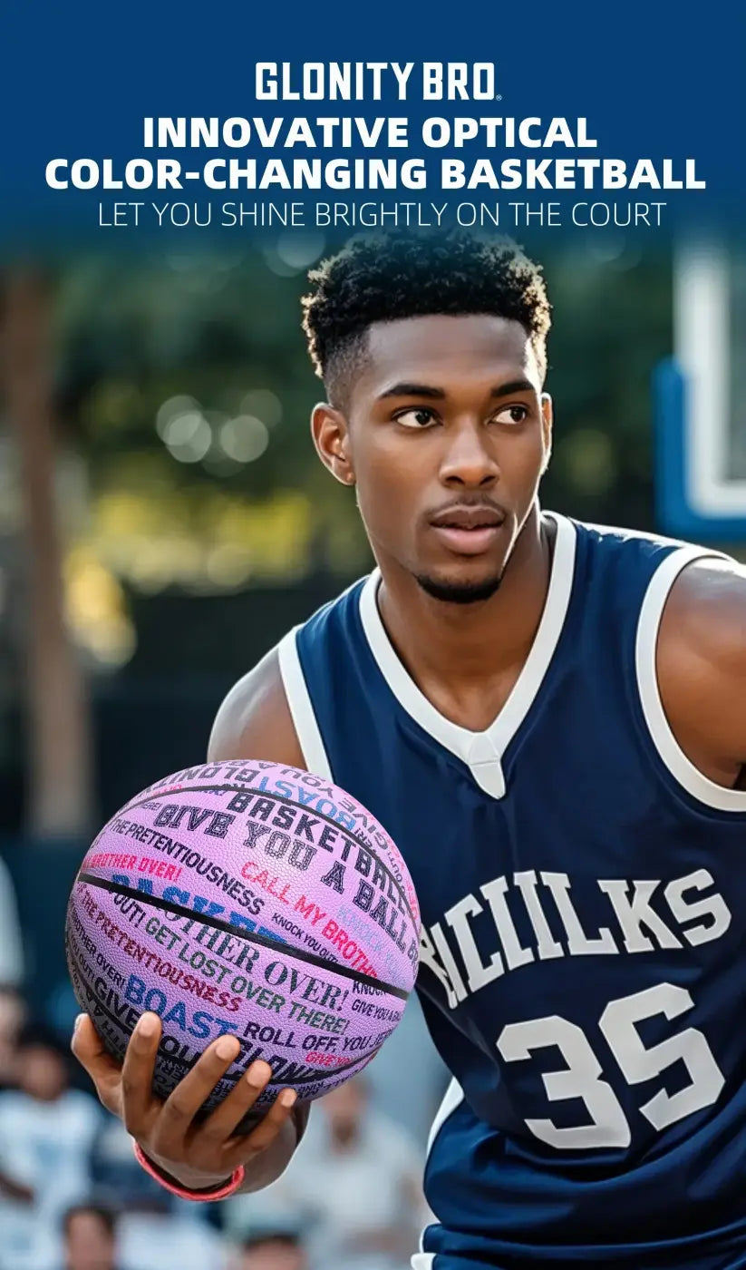 The Ball Depot basketball: Pink/White Color-changing Basketball