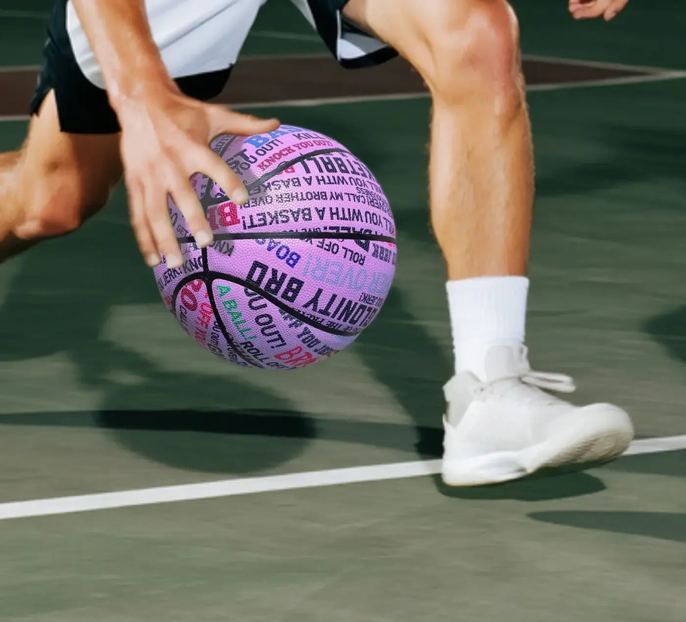 The Ball Depot basketball: Pink/White Color-changing Basketball