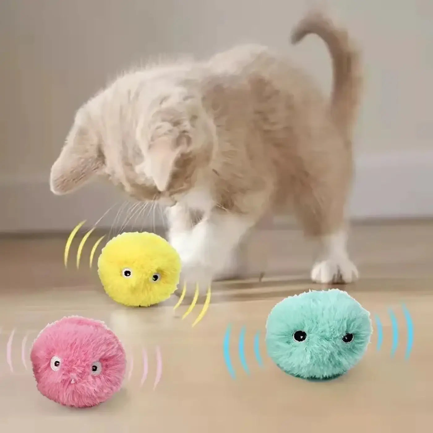 The Ball Depot Cat Balls: Plush Interactive Cat Toy Ball