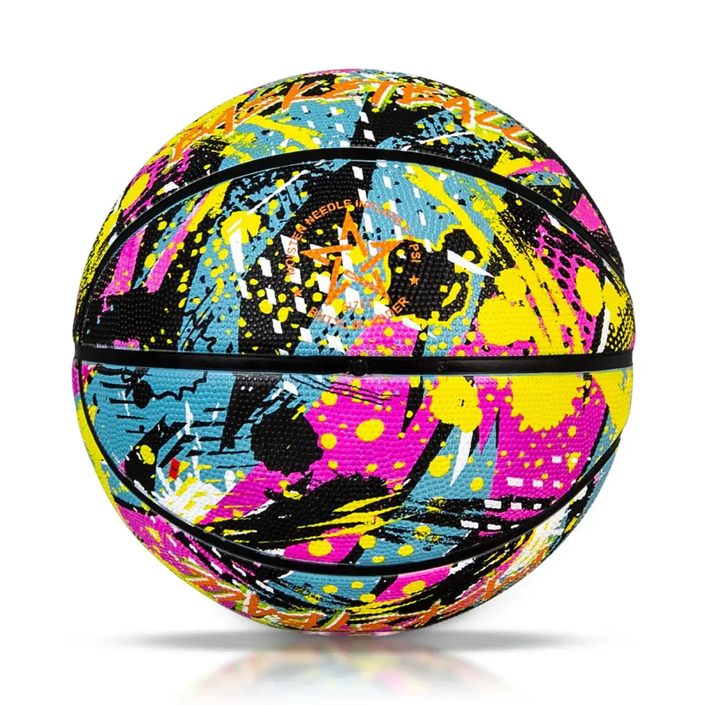 The Ball Depot basketball: PSYCHE Graffitti Rubber Basketball with pump