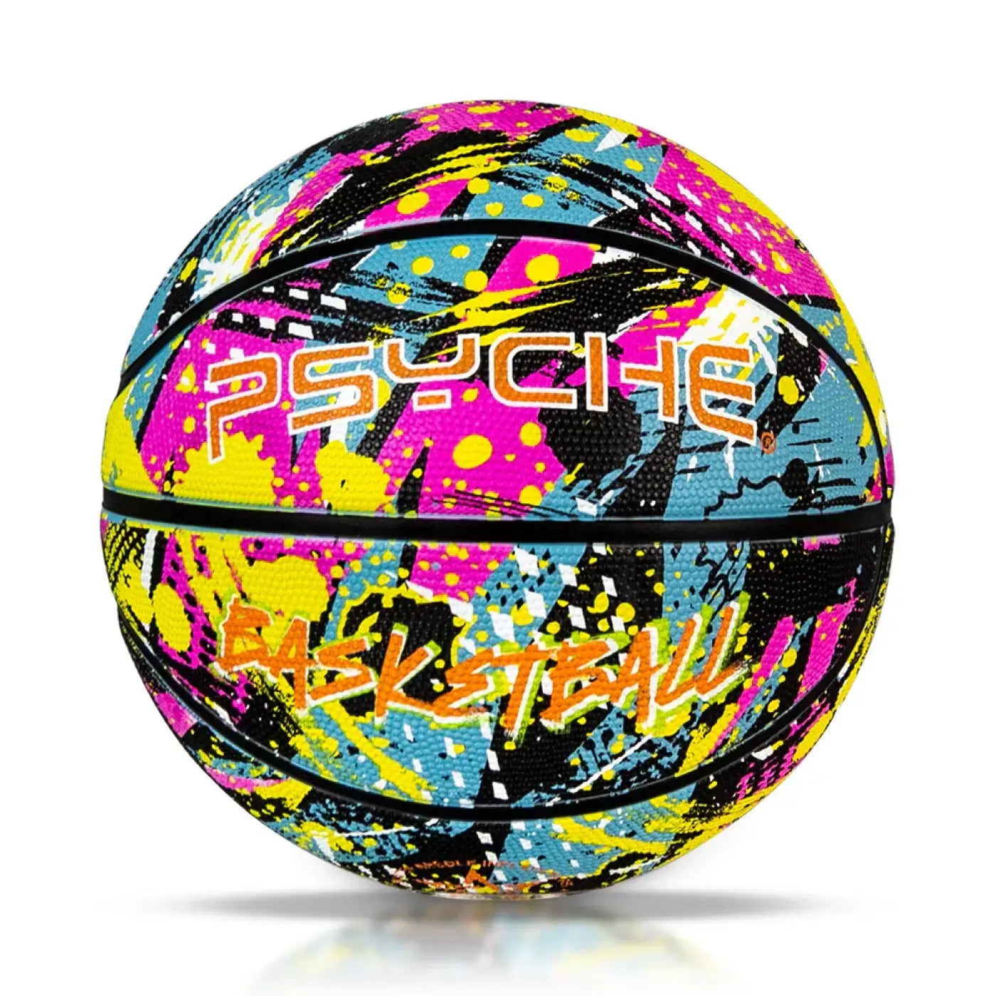 The Ball Depot basketball: PSYCHE Graffitti Rubber Basketball with pump