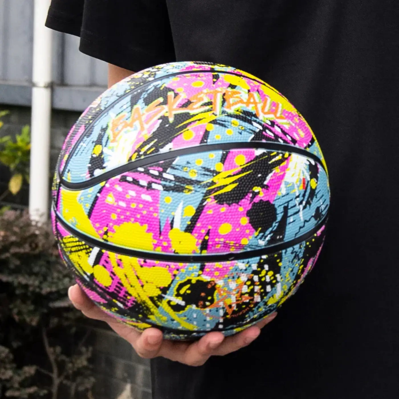 The Ball Depot basketball: PSYCHE Graffitti Rubber Basketball with pump