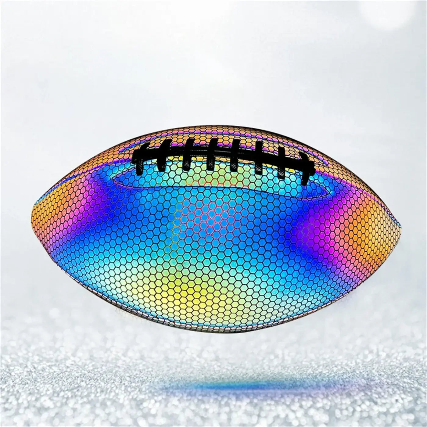 The Ball Depot football: PU Reflective Leather Luminescent Rugby Ball