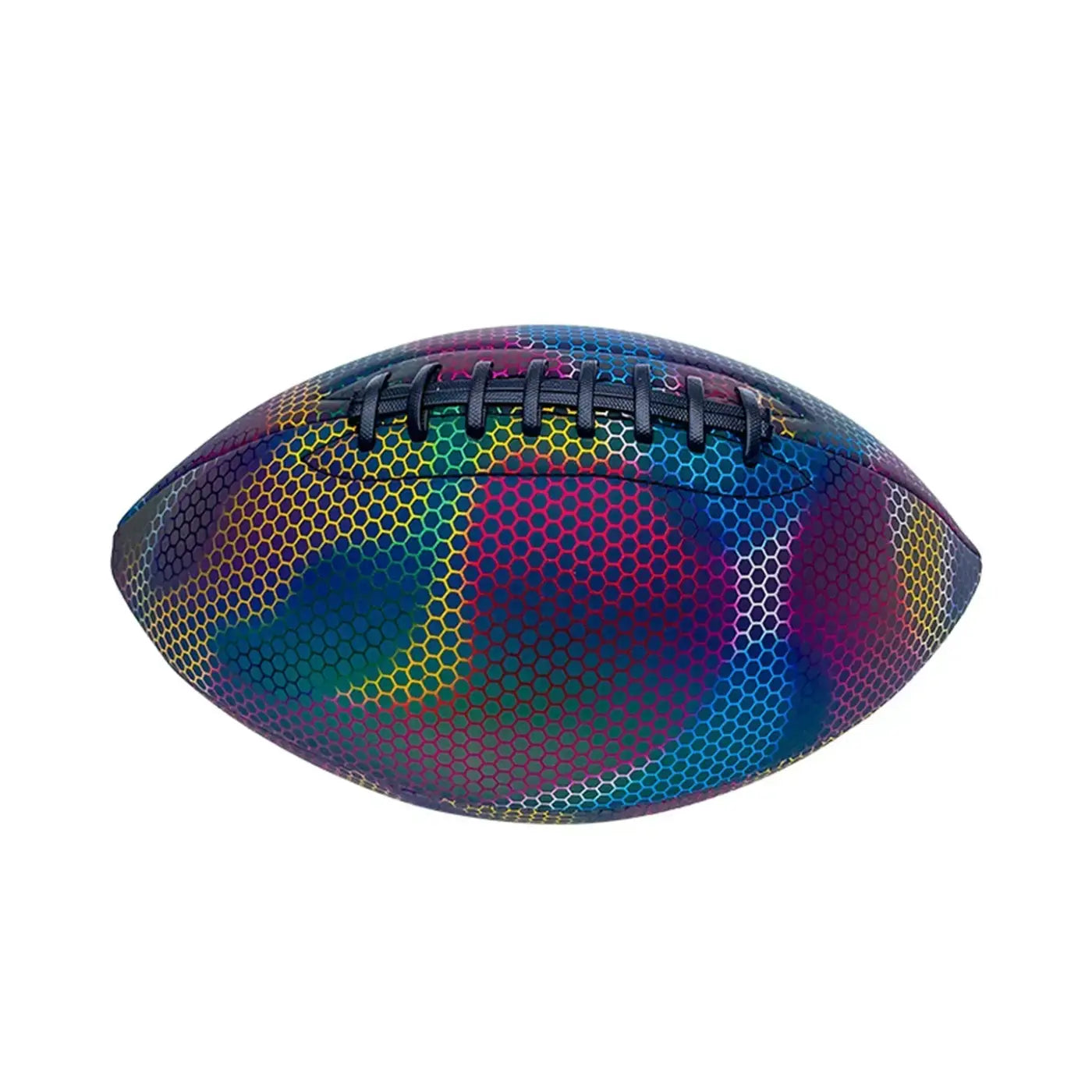 The Ball Depot football: PU Reflective Leather Luminescent Rugby Ball
