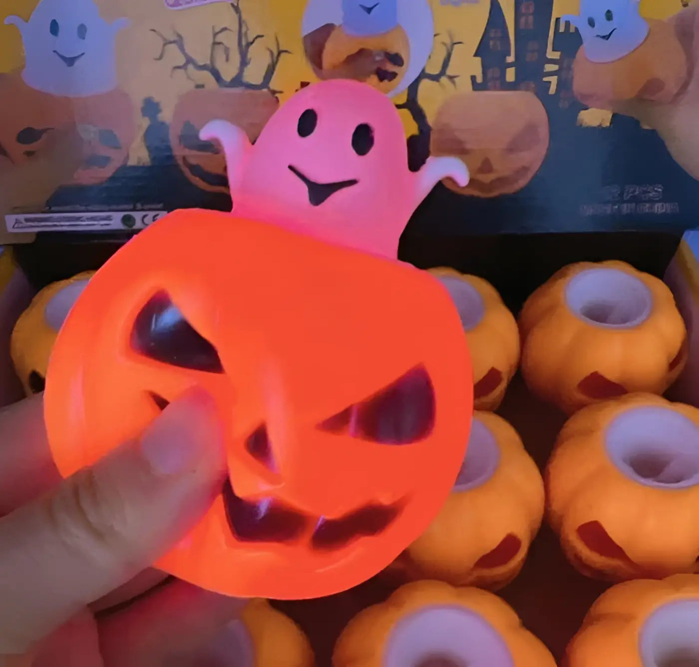 The Ball Depot holiday balls: Pumpkin Head Pinch And Release Ball