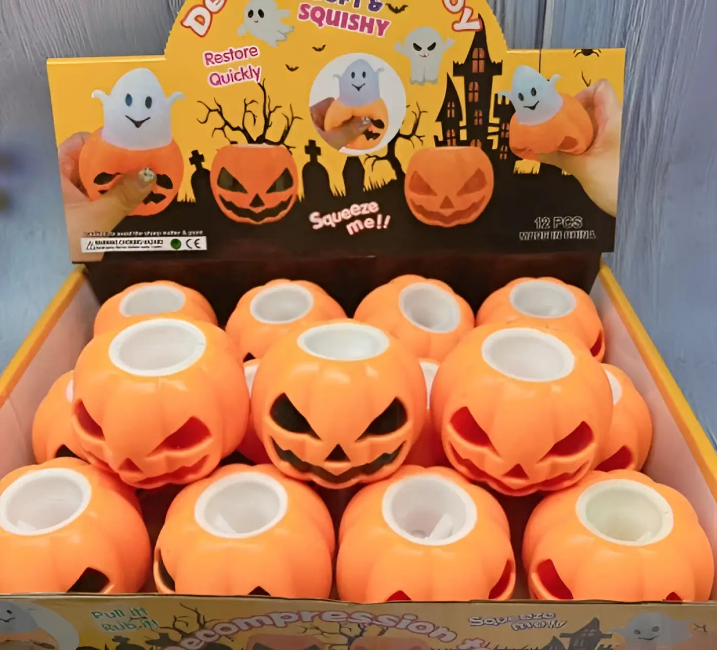 The Ball Depot holiday balls: Pumpkin Head Pinch And Release Ball