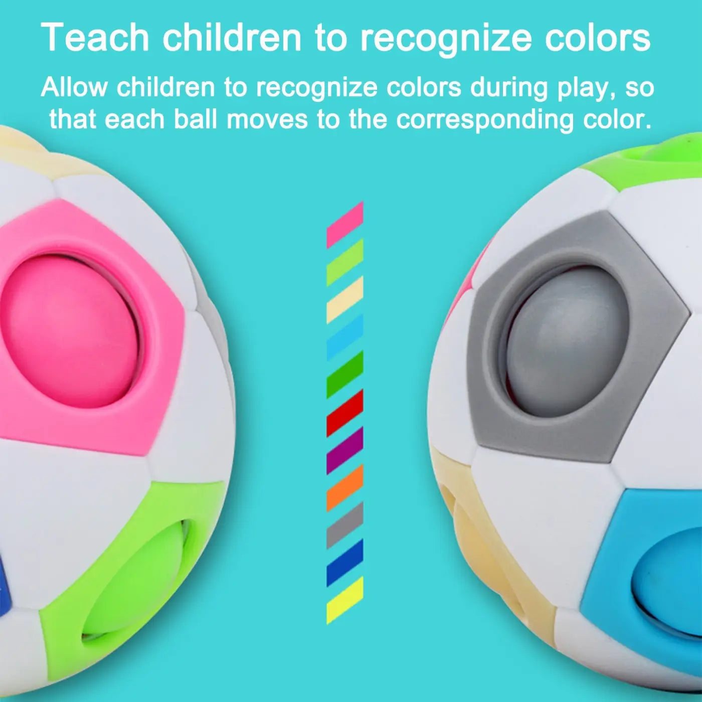 The Ball Depot sensory ball: Puzzle Rainbow Ball