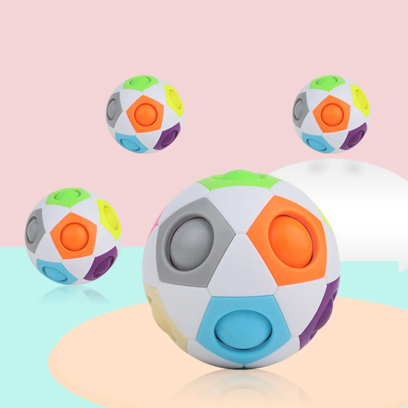 The Ball Depot sensory ball: Puzzle Rainbow Ball
