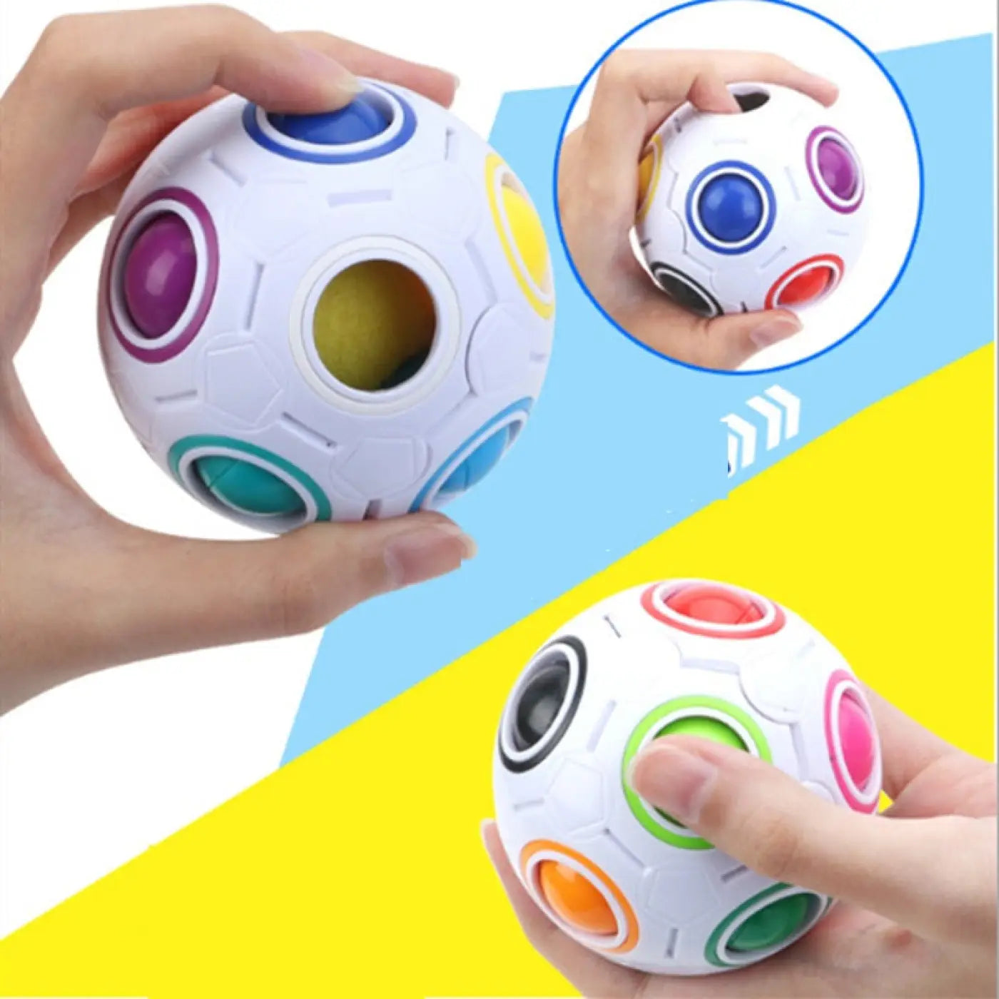 The Ball Depot sensory ball: Puzzle Rainbow Ball