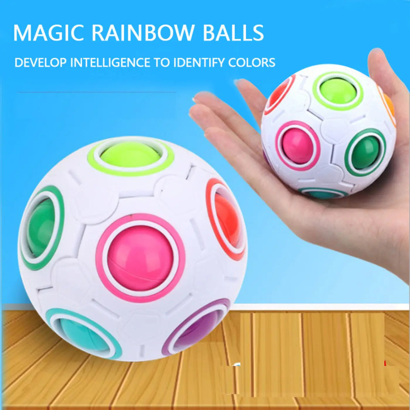 The Ball Depot sensory ball: Puzzle Rainbow Ball