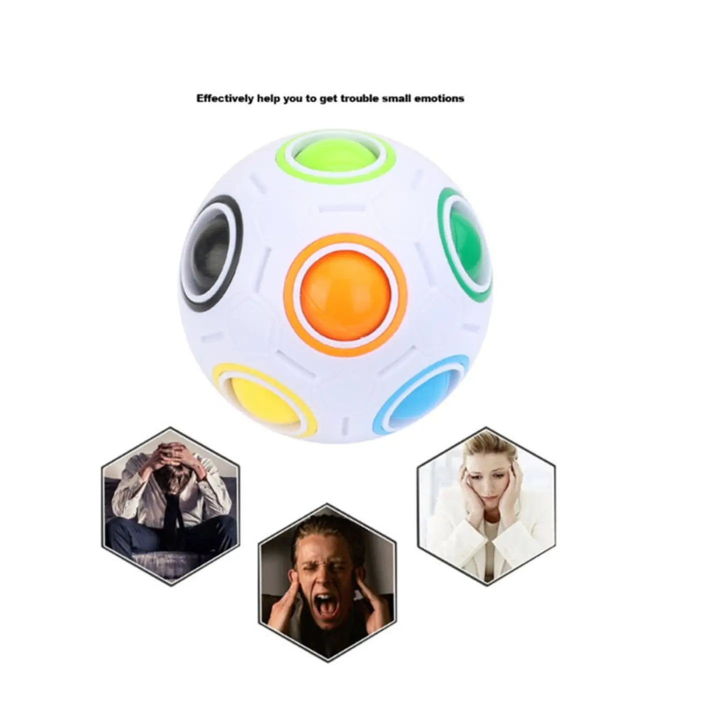 The Ball Depot sensory ball: Puzzle Rainbow Ball