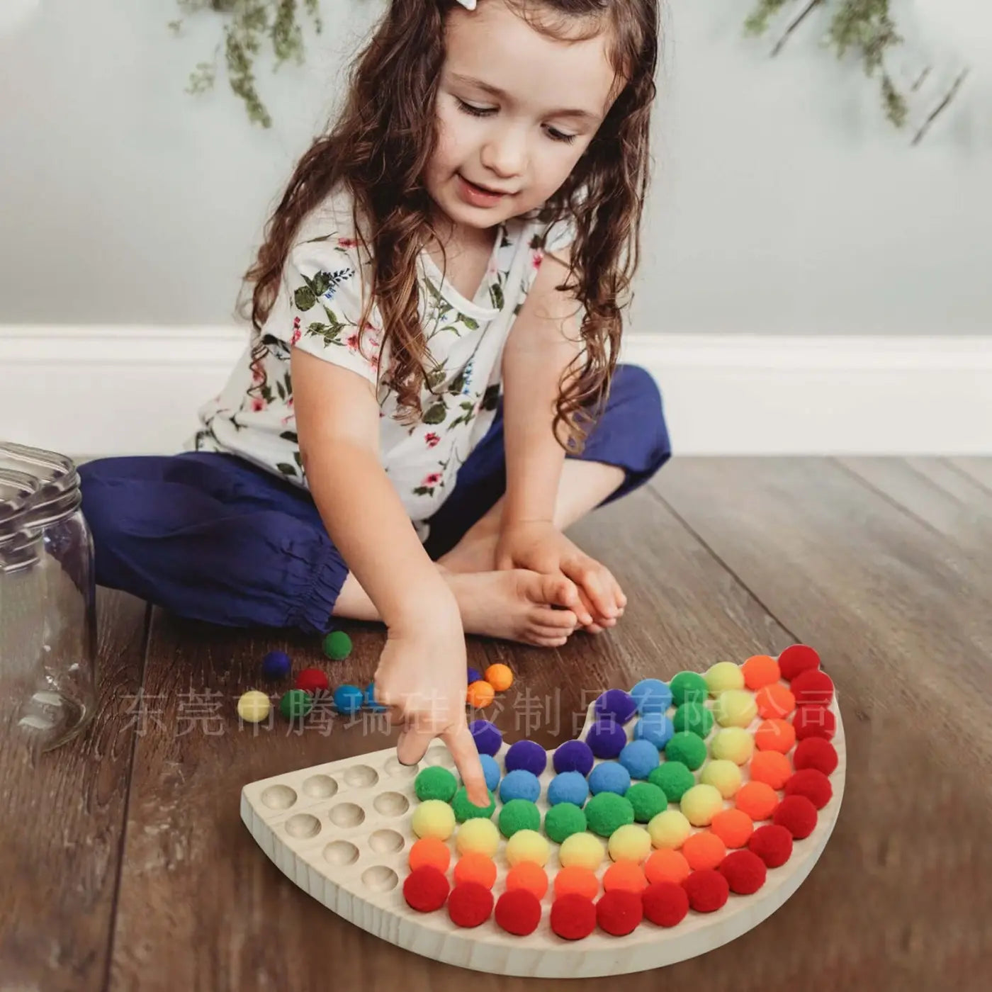 The Ball Depot children game: Rainbow Building Blocks Pinch Ball Toy For Children