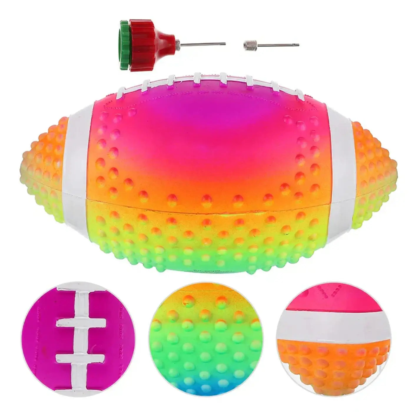 The Ball Depot american football: Rainbow-colored Inflatable Rugby Ball