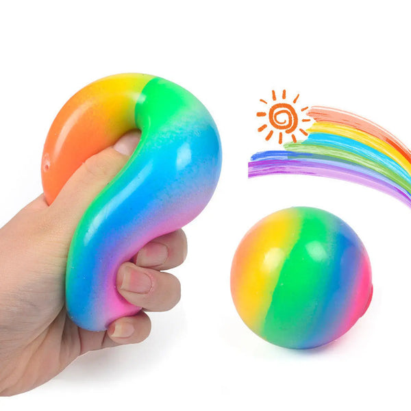 The Ball Depot stress balls: Rainbow Flour Ball Elastic Tension Soft Rubber Ball