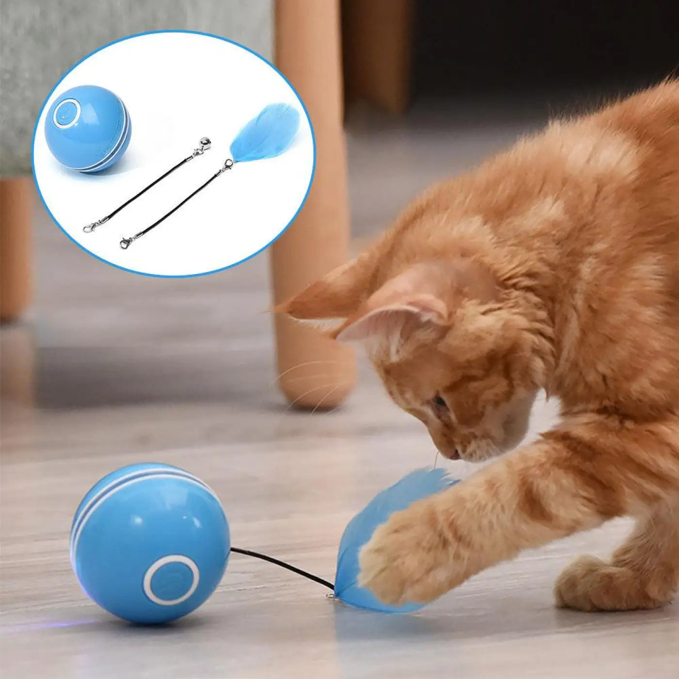 Dog Hugs Cat Cat Toys: Rainbow Laser Cat Ball