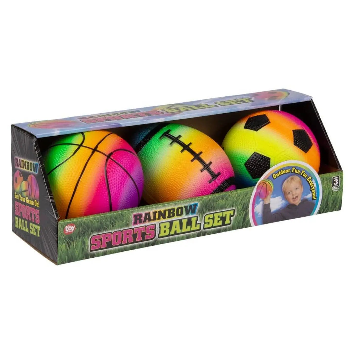 La Luna Bella - Toys ball game set: Rainbow Sports Ball Set 5-6"