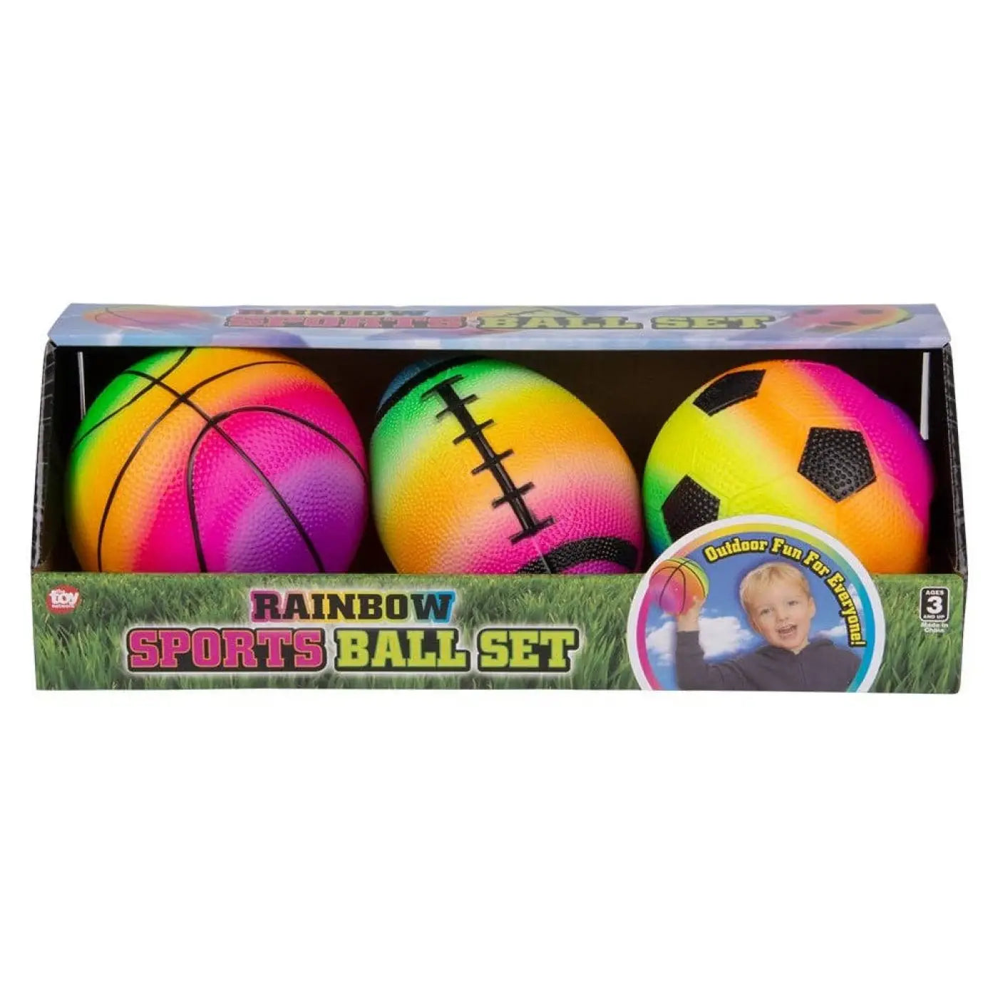 La Luna Bella - Toys ball game set: Rainbow Sports Ball Set 5-6"