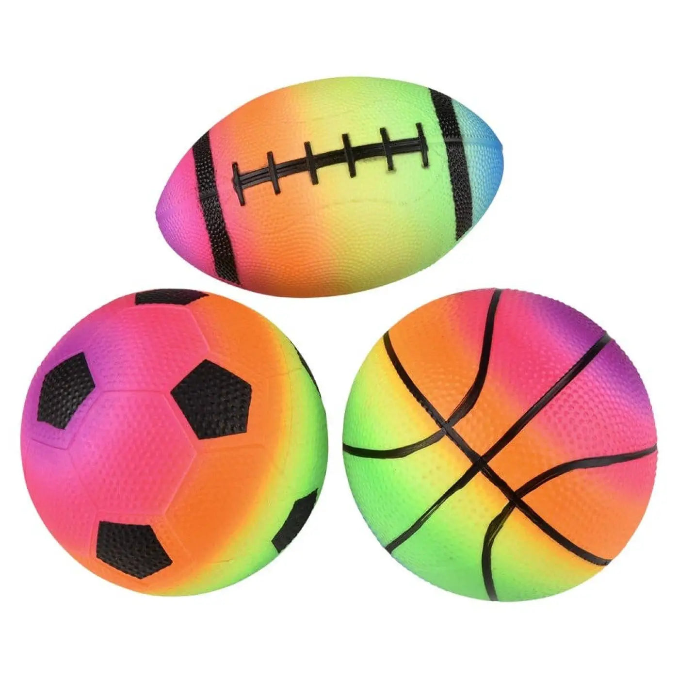 La Luna Bella - Toys ball game set: Rainbow Sports Ball Set 5-6"