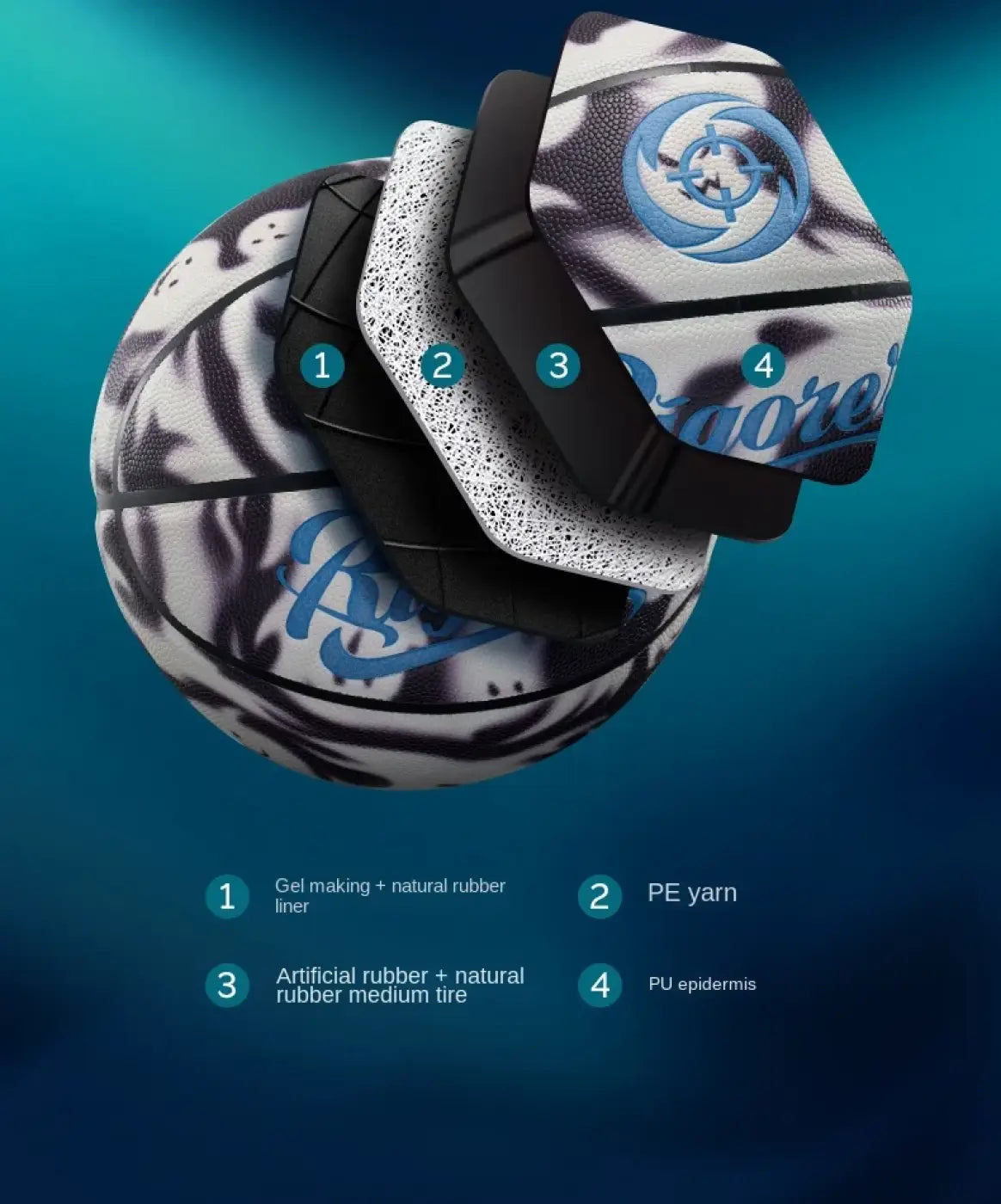 The Ball Depot basketball: RIGORER Ghost Luminous PU Basketball