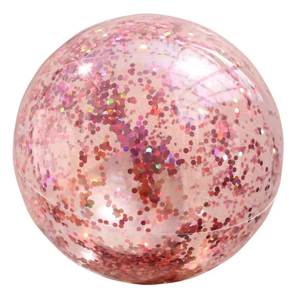 The Ball Depot beach ball: Round Transparent Glitter Ball