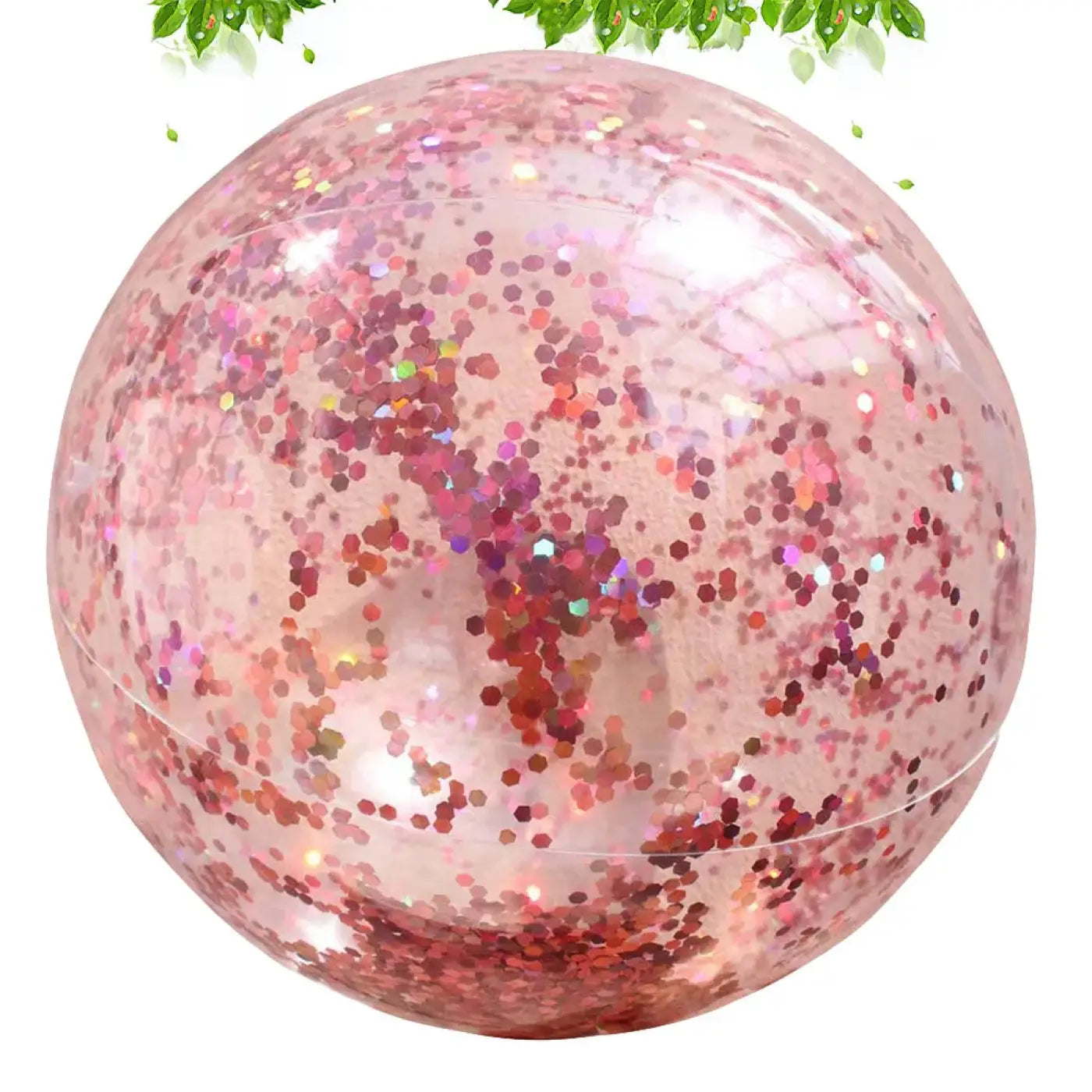 The Ball Depot beach ball: Round Transparent Glitter Ball