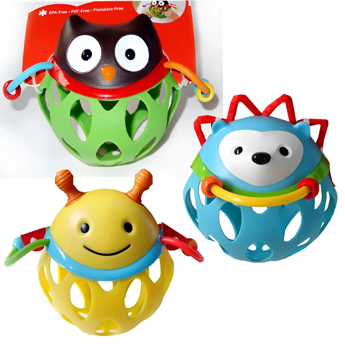The Ball Depot baby balls: Rubber Rattle Teething Ball