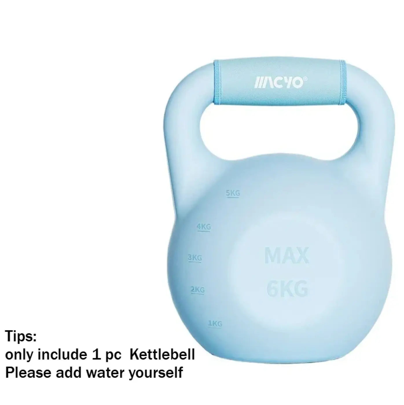 The Ball Depot medicine ball: Self-Injection Water-filled Kettlebell 1-6kg