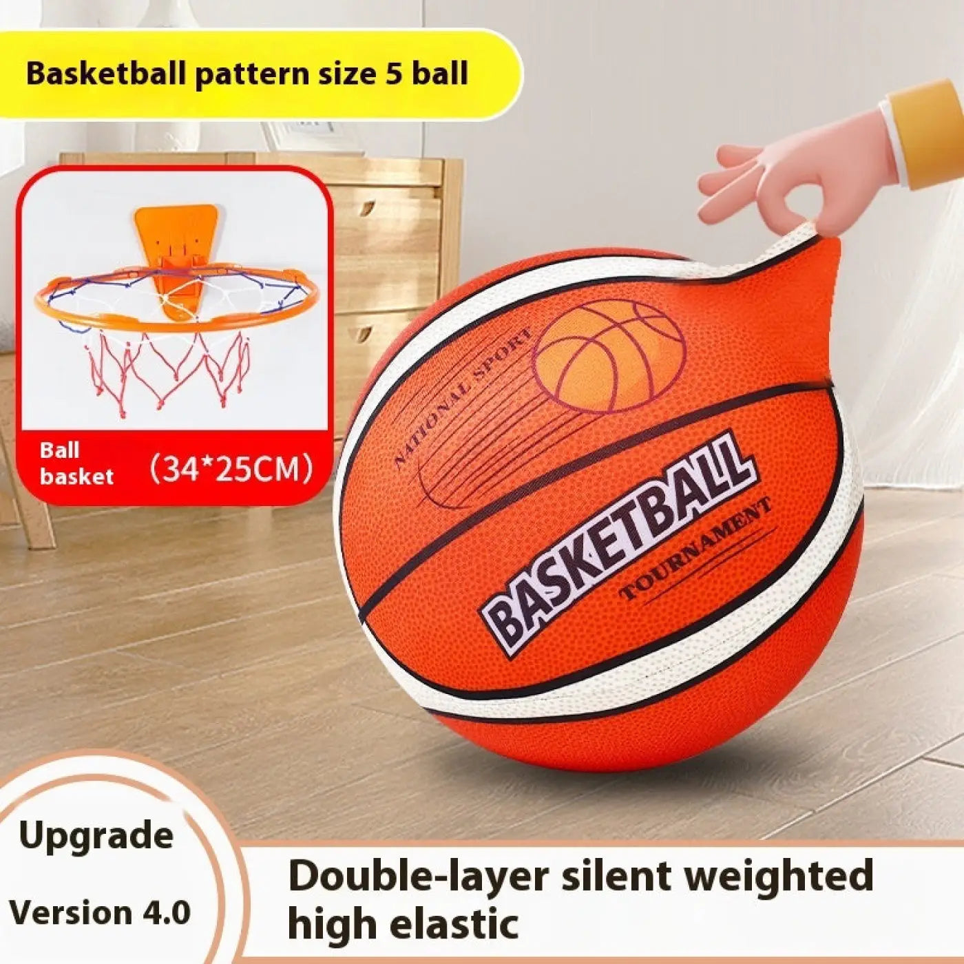 The Ball Depot basketball: Silent Basketball Silent Indoor Sports Children Pat Ball