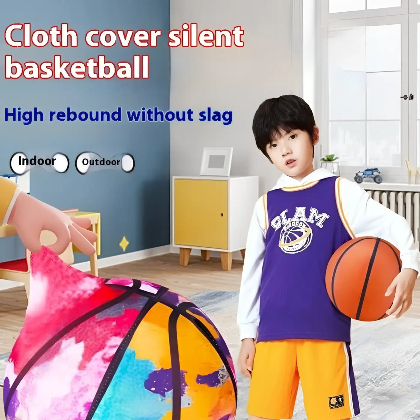 The Ball Depot basketball: Silent Basketball Silent Indoor Sports Children Pat Ball