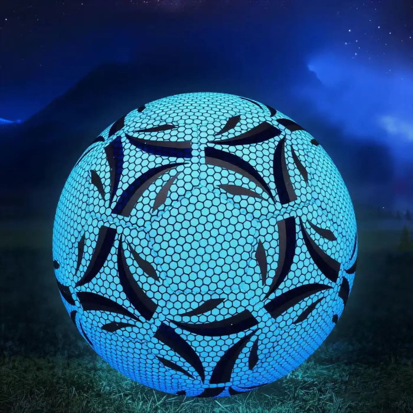 The Ball Depot glow soccer ball: Size 5 Blue Glowing Soccer Ball