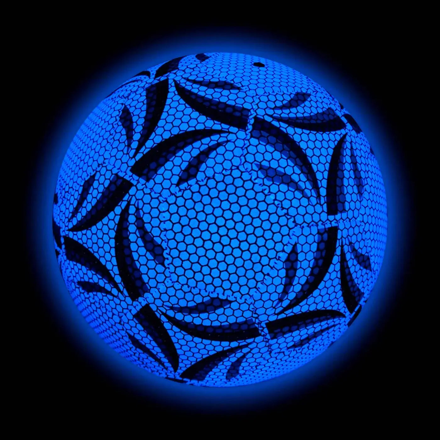 The Ball Depot glow soccer ball: Size 5 Blue Glowing Soccer Ball