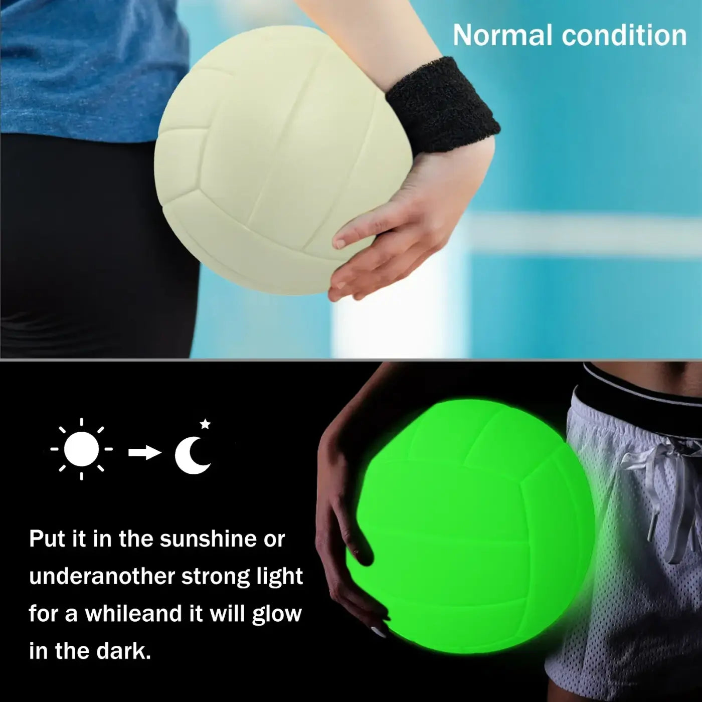 The Ball Depot volley ball: Size 5 glowing Volleyball