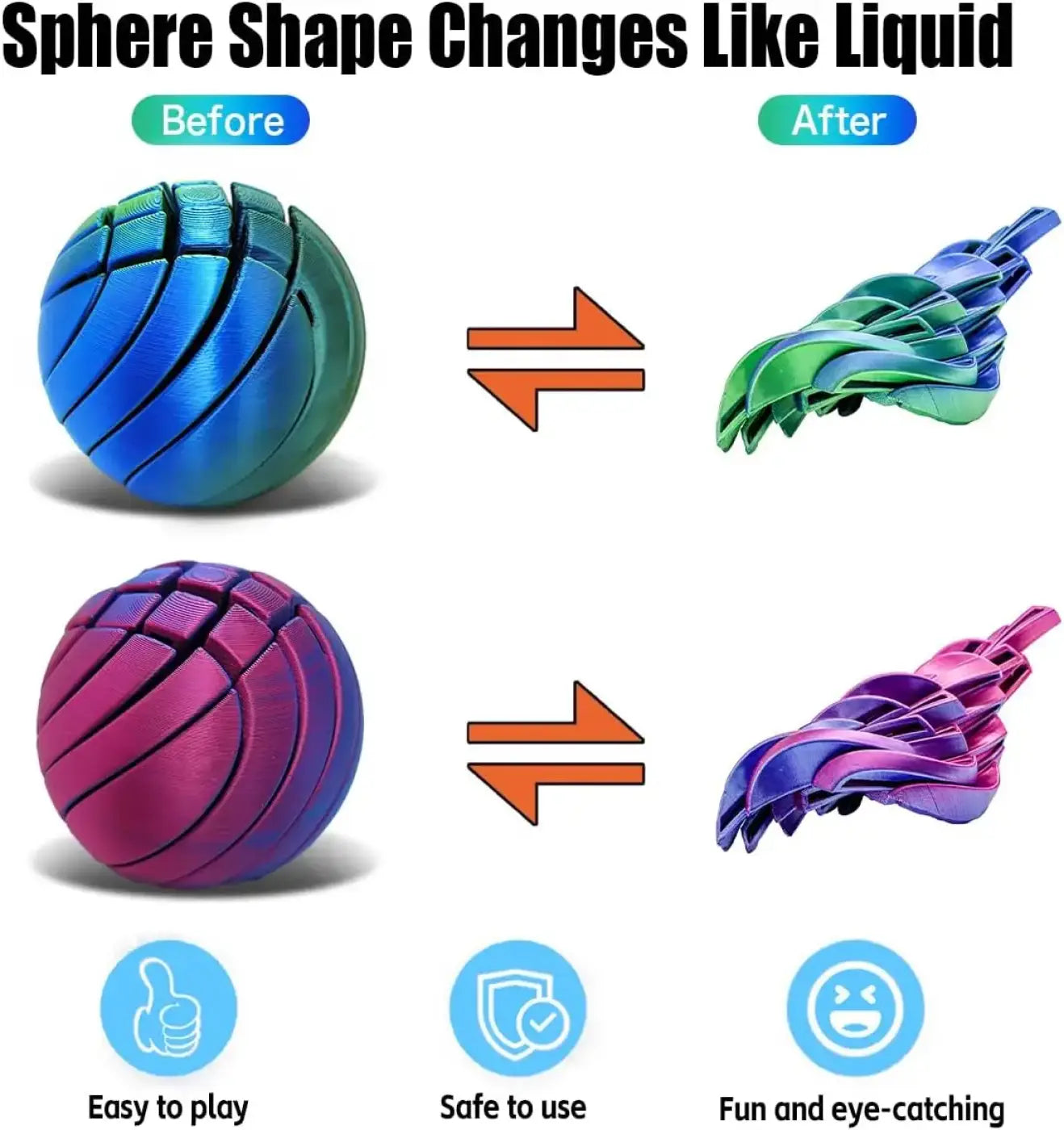The Ball Depot sensory ball: Slime Twistsphere Fidget Ball