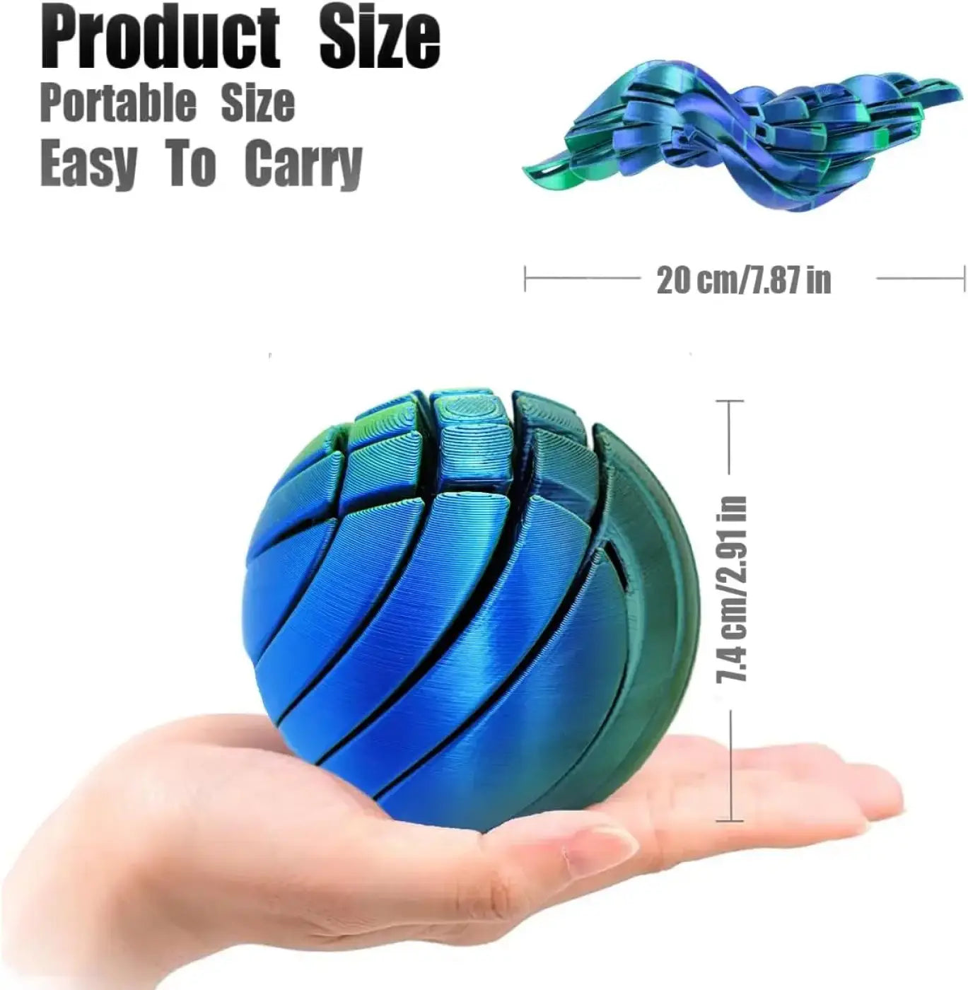 The Ball Depot sensory ball: Slime Twistsphere Fidget Ball