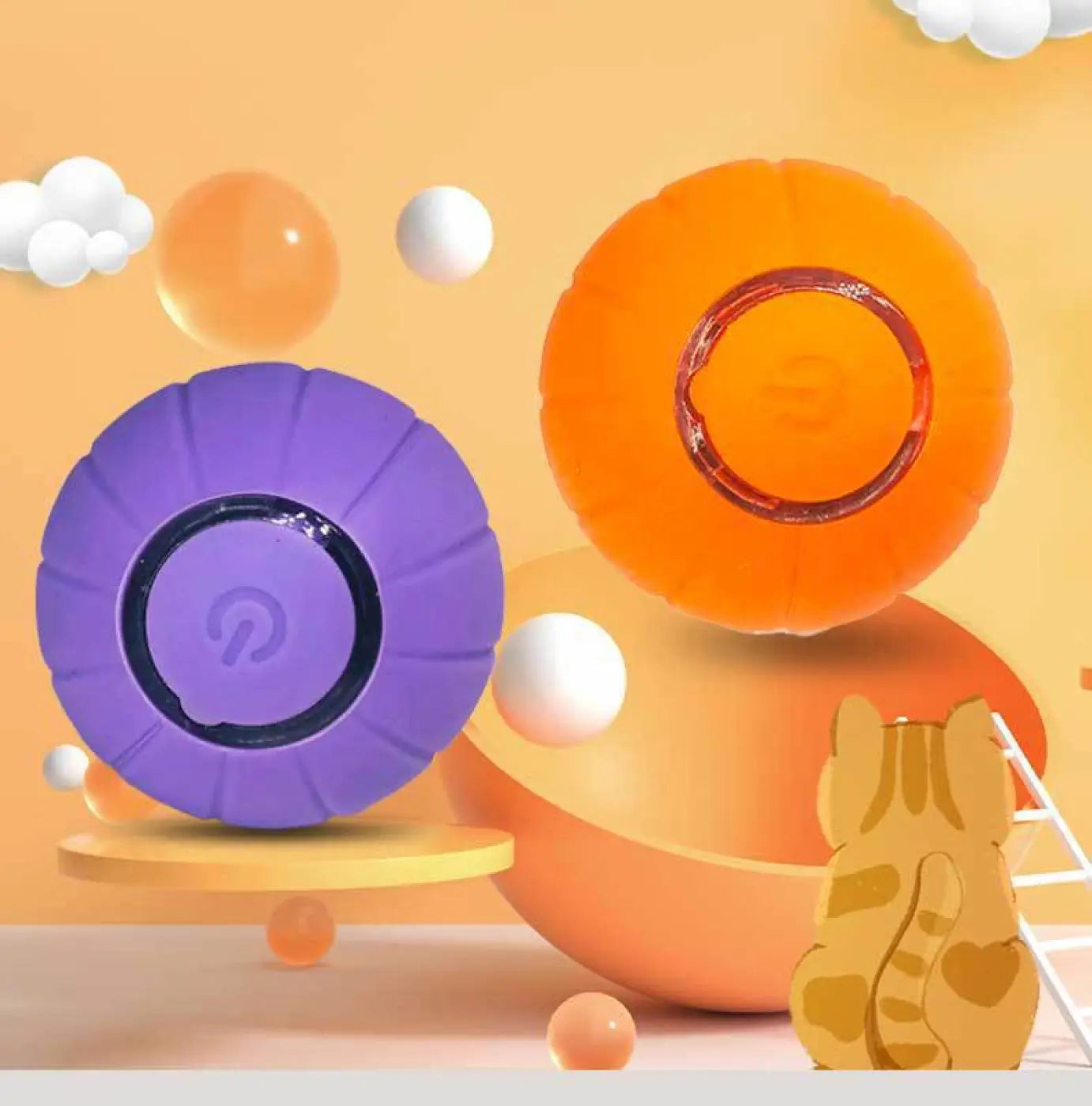 The Ball Depot cat toys: Smart Rolling Ball Pet Cat Ball