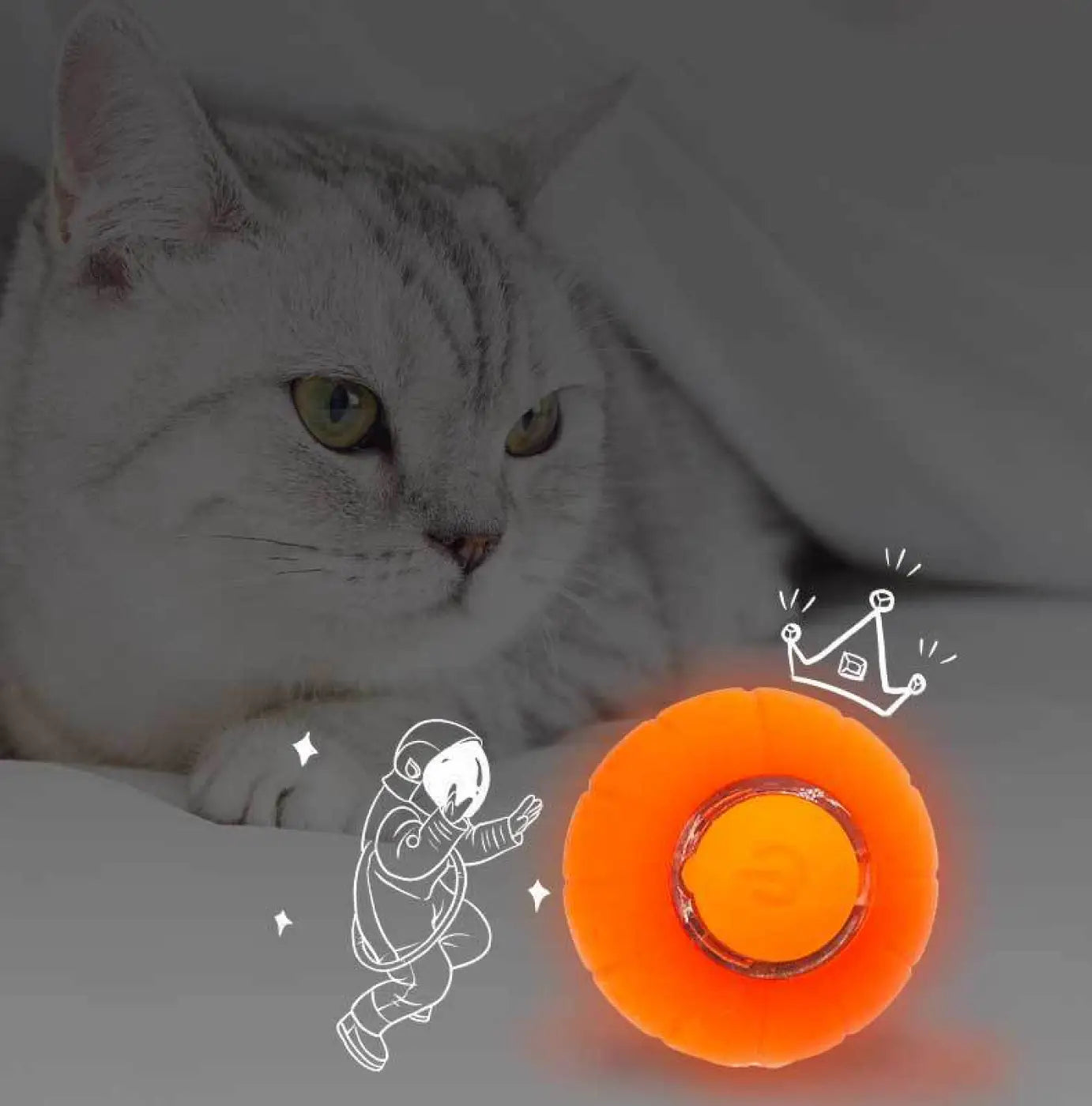 The Ball Depot cat toys: Smart Rolling Ball Pet Cat Ball
