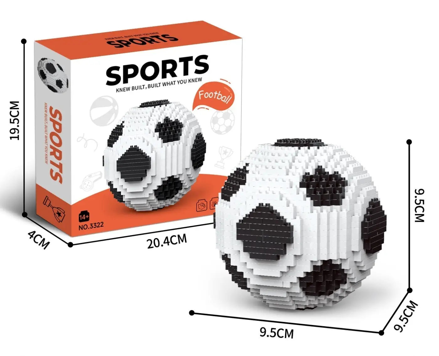 The Ball Depot puzzle ball: Soccer building block Toy